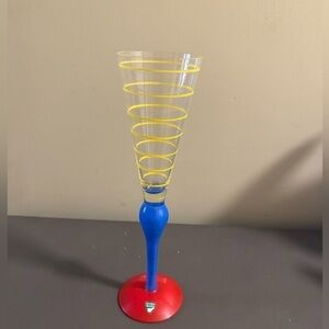 Vintage Orrefors Sweden Anne Nilsson Clown Cordial Champagne Flute